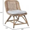 imageCreative CoOp HandWoven Rattan Chair with Cushion Stool 24quot L x 30quot W x 31quot H Natural