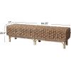imageCreative CoOp HandWoven Water Hyacinth and Rattan Bench Natural