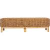 imageCreative CoOp HandWoven Water Hyacinth and Rattan Bench Natural