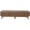 imageCreative CoOp HandWoven Water Hyacinth and Rattan Bench Natural