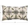 imageCreative CoOp Linen Printed Lumbar HandEmbroidery and Chambray Back Multicolor Pillows 24quot L x 14quot W x 1quot H