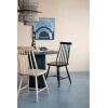 imageCreative CoOp Mango Wood Black Ribbed Base Stained Finish Dining Table 35quot L x 35quot W x 30quot HBlack
