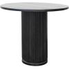 imageCreative CoOp Mango Wood Black Ribbed Base Stained Finish Dining Table 35quot L x 35quot W x 30quot HBlack
