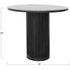 imageCreative CoOp Mango Wood Black Ribbed Base Stained Finish Dining Table 35quot L x 35quot W x 30quot HBlack