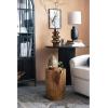 imageCreative CoOp Mango Wood Black Ribbed Base Stained Finish Dining Table 35quot L x 35quot W x 30quot HBlack