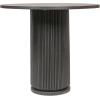 imageCreative CoOp Mango Wood Black Ribbed Base Stained Finish Dining Table 35quot L x 35quot W x 30quot HBlack