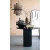 imageCreative CoOp Mango Wood Black Ribbed Base Stained Finish Dining Table 35quot L x 35quot W x 30quot HBlack