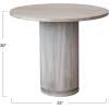 imageCreative CoOp Mango Wood Black Ribbed Base Stained Finish Dining Table 35quot L x 35quot W x 30quot HNatural