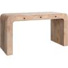 imageCreative CoOp Mango Wood Desk with 3 Drawers and Waterfall Edge Natural Furniture Tables 60quot L x 22quot W x 31quot H