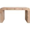 imageCreative CoOp Mango Wood Desk with 3 Drawers and Waterfall Edge Natural Furniture Tables 60quot L x 22quot W x 31quot H