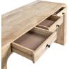 imageCreative CoOp Mango Wood Desk with 3 Drawers and Waterfall Edge Natural Furniture Tables 60quot L x 22quot W x 31quot H