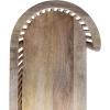 imageCreative CoOp Mango Wood Slatted Bench with 2 Drawers and Metal Pulls Natural and Brass