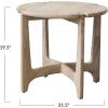 imageCreative CoOp Mango Wood Table with Interlocking Base and Bleached Finish Natural