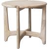 imageCreative CoOp Mango Wood Table with Interlocking Base and Bleached Finish Natural