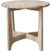imageCreative CoOp Mango Wood Table with Interlocking Base and Bleached Finish Natural