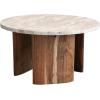 imageCreative CoOp Marble and Acacia Wood Coffee Table Brown