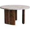 imageCreative CoOp Marble and Acacia Wood Coffee Table Brown