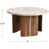 imageCreative CoOp Marble and Acacia Wood Coffee Table Brown