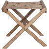imageCreative CoOp Modern Collapsible Wood and Jute Folding Stool Natural and Brown
