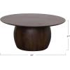 imageCreative CoOp Modern Mango Wood Round Accent Table Dark Walnut FinishDark Walnut