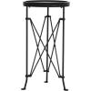 imageCreative CoOp Modern Metal Round Coffee Table with Wood Top Black