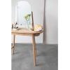 imageCreative CoOp Oak Wood and MDF Mirror and 2 HandWoven Rattan Baskets Vanity Table 19quot L x 37quot W x 53quot H Natural