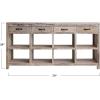 imageCreative CoOp Reclaimed Wood Console Table with 4 Drawers and 8 Storage Sections Natural