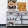 imageCreative CoOp Reclaimed Wood Console Table with 4 Drawers and 8 Storage Sections Natural