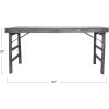 imageCreative CoOp Reclaimed Wood Folding Distressed Blackwashed Finish Console Table 66quot L x 24quot W x 33quot H Black