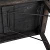imageCreative CoOp Reclaimed Wood Folding Distressed Blackwashed Finish Console Table 66quot L x 24quot W x 33quot H Black