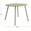 imageCreative CoOp Round IndoorOutdoor Metal Table Green
