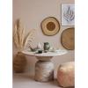 imageCreative CoOp Round Mango Wood Dining Table with End Grain Base and Whitewashed Finish Natural
