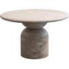 imageCreative CoOp Round Mango Wood Dining Table with End Grain Base and Whitewashed Finish Natural