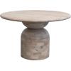 imageCreative CoOp Round Mango Wood Dining Table with End Grain Base and Whitewashed Finish Natural