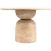 imageCreative CoOp Round Mango Wood Dining Table with End Grain Base and Whitewashed Finish Natural