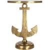 imageCreative CoOp Round Nautical Anchor Base in Cast Iron Gold Finish Accent Table