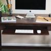 imageCreative CoOp Rustic Mango Wood Keyboard Shelf and XFrame Side Detail Barn Door Desk Barndoor GreyBarndoor Grey