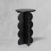 imageCreative CoOp Scalloped Edge Accent Table in Matte Black FinishBlack