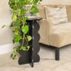 imageCreative CoOp Scalloped Edge Accent Table in Matte Black FinishBlack