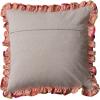 imageCreative CoOp Velvet Printed Floral Pattern Chambray Back and Ruffle Multicolor Woven Cotton Blend Boucl Pillow Cream Square