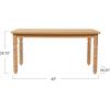 imageCreative CoOp Wood Dining Table with Carved Legs and Natural Finish Natural