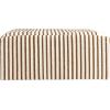 imageCreative CoOp Wood and Wool Kilim Upholstered Coffee Ottoman Table Striped Cream ampamp Brown