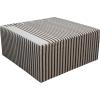 imageCreative CoOp Wood and Wool Kilim Upholstered Coffee Ottoman Table Striped Cream ampamp Brown