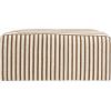 imageCreative CoOp Wood and Wool Kilim Upholstered Coffee Ottoman Table Striped Cream ampamp Brown
