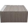 imageCreative CoOp Wood and Wool Kilim Upholstered Coffee Ottoman Table Striped Cream ampamp Brown
