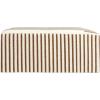 imageCreative CoOp Wood and Wool Kilim Upholstered Coffee Ottoman Table Striped Cream ampamp Brown