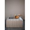 imageCreative CoOp Wood and Wool Kilim Upholstered Coffee Ottoman Table Striped Cream ampamp Brown