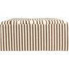 imageCreative CoOp Wood and Wool Kilim Upholstered Coffee Ottoman Table Striped Cream ampamp Brown
