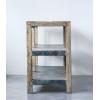 imageReclaimed Wood Credenza with 2 Metal Clad Shelves Each one Will Vary