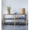 imageReclaimed Wood Credenza with 2 Metal Clad Shelves Each one Will Vary